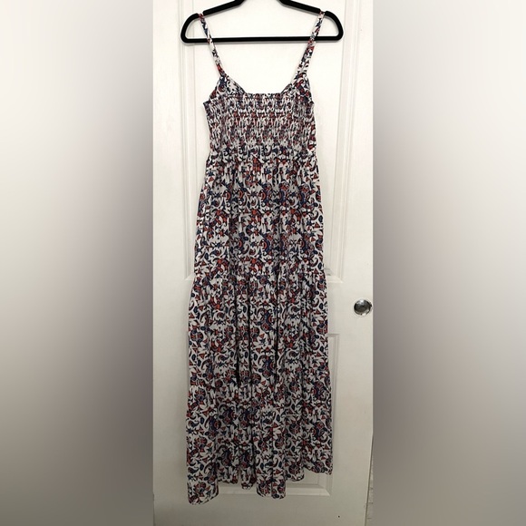 XIRENA LOLITA DRESS AMALFI BLUE pocket maxi dress L - Picture 4 of 12